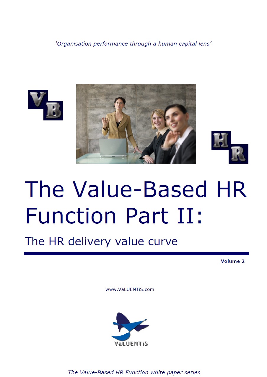 The Value-Based HR Function Part Two: The HR delivery value curve