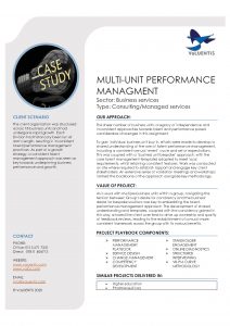 Multi Unit Performance Management